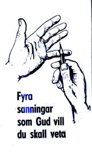 Neljä asiaa, jotka Jumala tahtoo sinun tietävän -traktaatti (ruotsinkielinen)