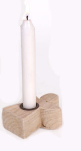 Enkeli-kynttilänjalka (puinen)