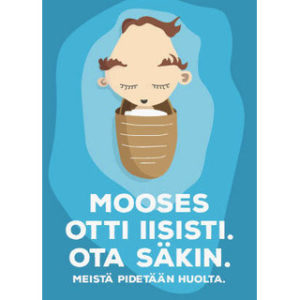 Postikortti: Mooses otti iisisti