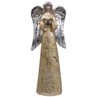 Kullanvärinen enkeli hopeasiivin (21cm)