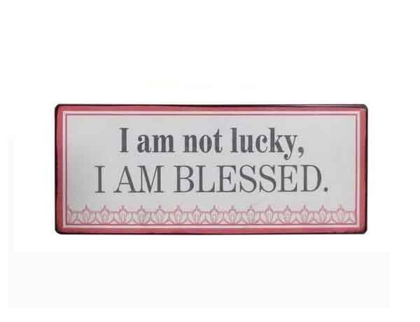 Sisustuskyltti "I am blessed"