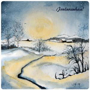 Joulurauhaa! -joulukortti