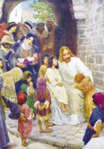 Postikortti, Jeesus siunaa lapsia