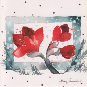 Joulukortti: Amaryllis (neliö) Joulukortti: Amaryllis (neliö)