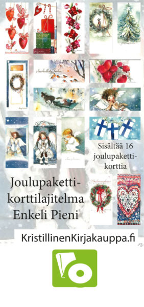 Joulupakettikorttilajitelma: Enkeli, pieni (sis. 16 korttia)