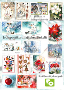 Joulupostikorttilajitelma:: Enkelit (sis. 16 korttia)