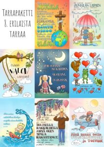 Tarrapaketti 8. erilaista tarraa Tarrapaketti 8. erilaista tarraa