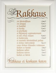 Taulu, Rakkaus on.. valkoinen Taulu, Rakkaus on.. valkoinen