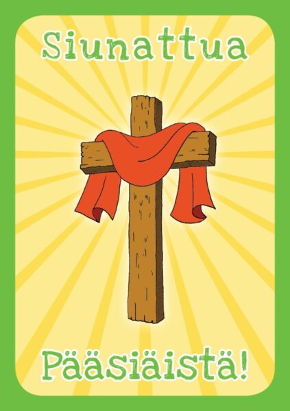 Kortti, Siunattua Pääsiäistä, risti