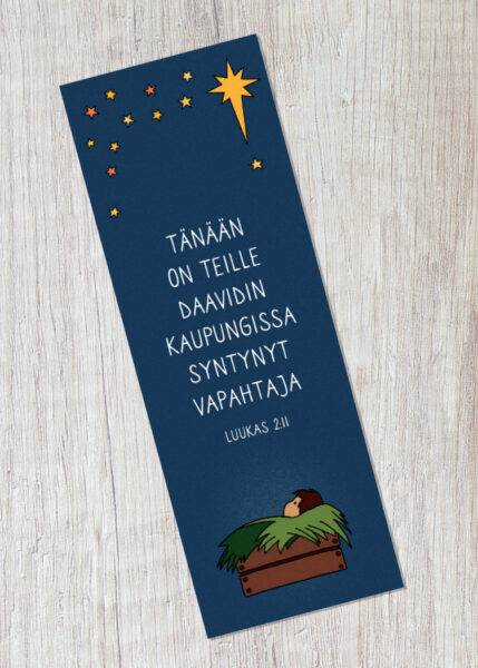 Kirjanmerkki, Tänään on teille Daavidin kaupungissa syntynyt Vapahtaja.