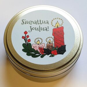 Mannakortit peltirasiassa, Siunattua Joulua!