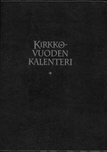 Kirkon viikkomuistio 2024 + mustat pujotuskannet, kynäpidike