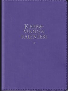 Kirkon viikkomuistio 2024+ lilat pujotuskannet, kynäpidike