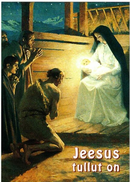 Joulukortti: Jeesus tullut on