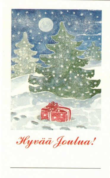 Pakettikortti: Hyvää joulua (joulukuusi)