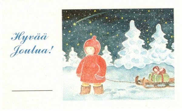 Pakettikortti: Hyvää joulua (lapsi)