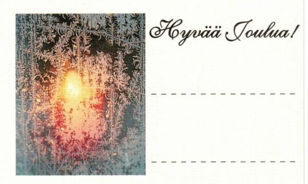 Pakettikortti: Hyvää joulua (ikkuna)