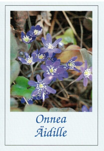 Onnea äidille (kaksiosainen kortti)