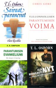 Parantumiskirjapaketti (4 kirjaa, T.L. Osborn, A. B. Simpson ja Chris Gore)