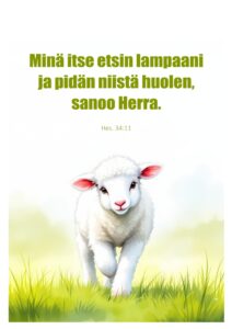 Kaksiosainen kortti - Minä itse etsin lampaani (sis.kuoren)