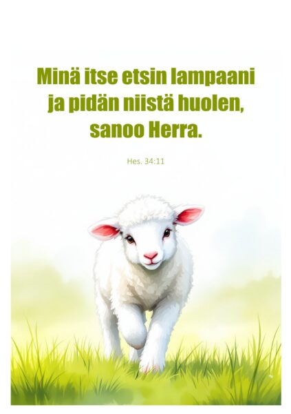 Kaksiosainen kortti - Minä itse etsin lampaani (sis.kuoren)