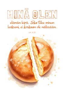Kaksiosainen kortti - Minä olen elämän leipä (sis.kuoren)