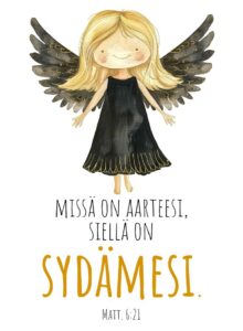 Magneetti "Missä on aarteesi, siellä on sydämesi."