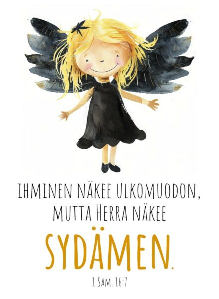 Magneetti "Ihminen näkee ulkomuodon, mutta Herra näkee sydämen."