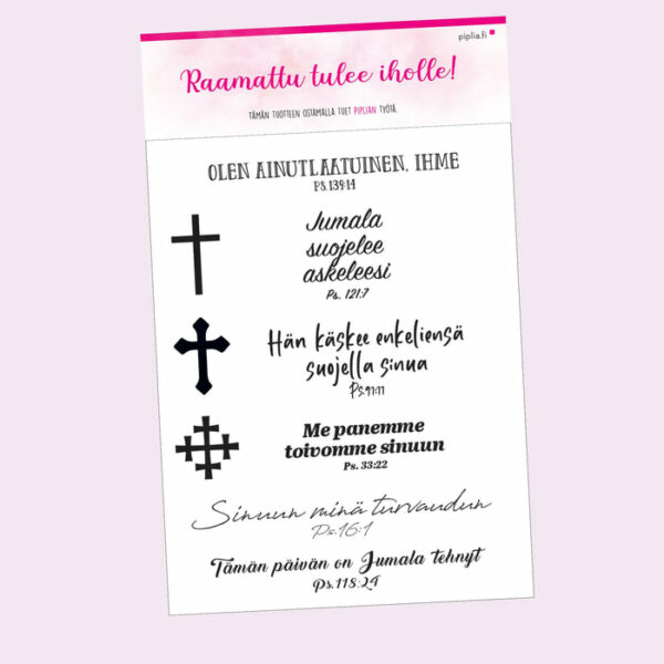 Siirtotatuointi - Raamattu tulee iholle