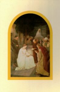 Kaksiosainen joulukortti Kuninkaiden kumarrus (Jk61) Kaksiosainen joulukortti Kuninkaiden kumarrus (Jk61)