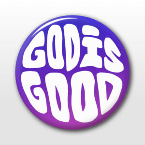 Rintamerkki - God is good, liila