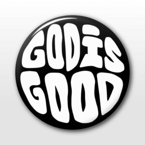 Rintamerkki - God is good, musta