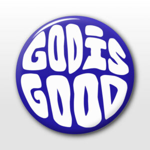 Rintamerkki - God is good, sininen
