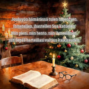 Joulukortti "Jouluyön hämärässä" Joulukortti "Jouluyön hämärässä"
