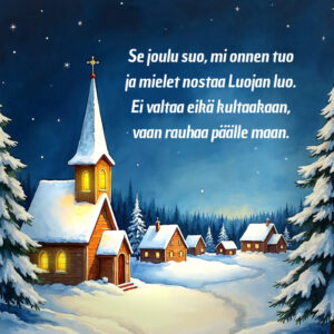 Joulukortti Se joulu suo, mi onnen tuo..." Joulukortti Se joulu suo, mi onnen tuo..."