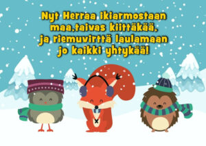 Joulukortti "Nyt Herraa ikiarmostaan..." Joulukortti "Nyt Herraa ikiarmostaan..."