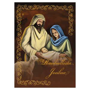 Joulukortti Maria ja Joosef